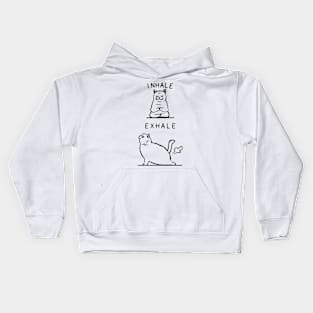 Inhale Exhale British Shorthair Kids Hoodie